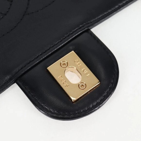 CHANEL Matelasse Chain Shoulder Bag cotton Black Gold - Picture 11 of 16